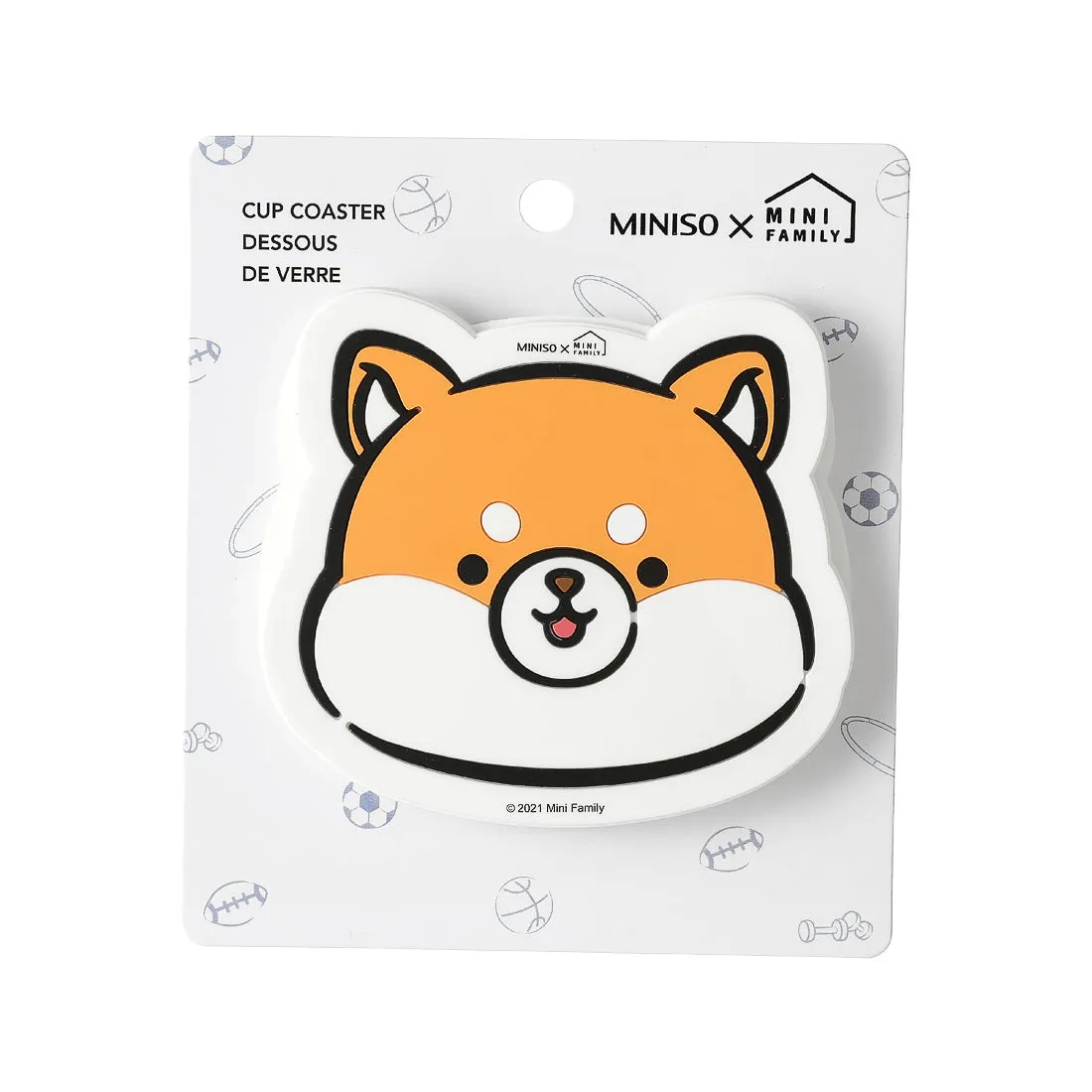 MINISO Mini Family Sports Cup Coasters (2pcs)(Memo Shiba)