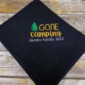 Personalized Family Camping Trip Blanket