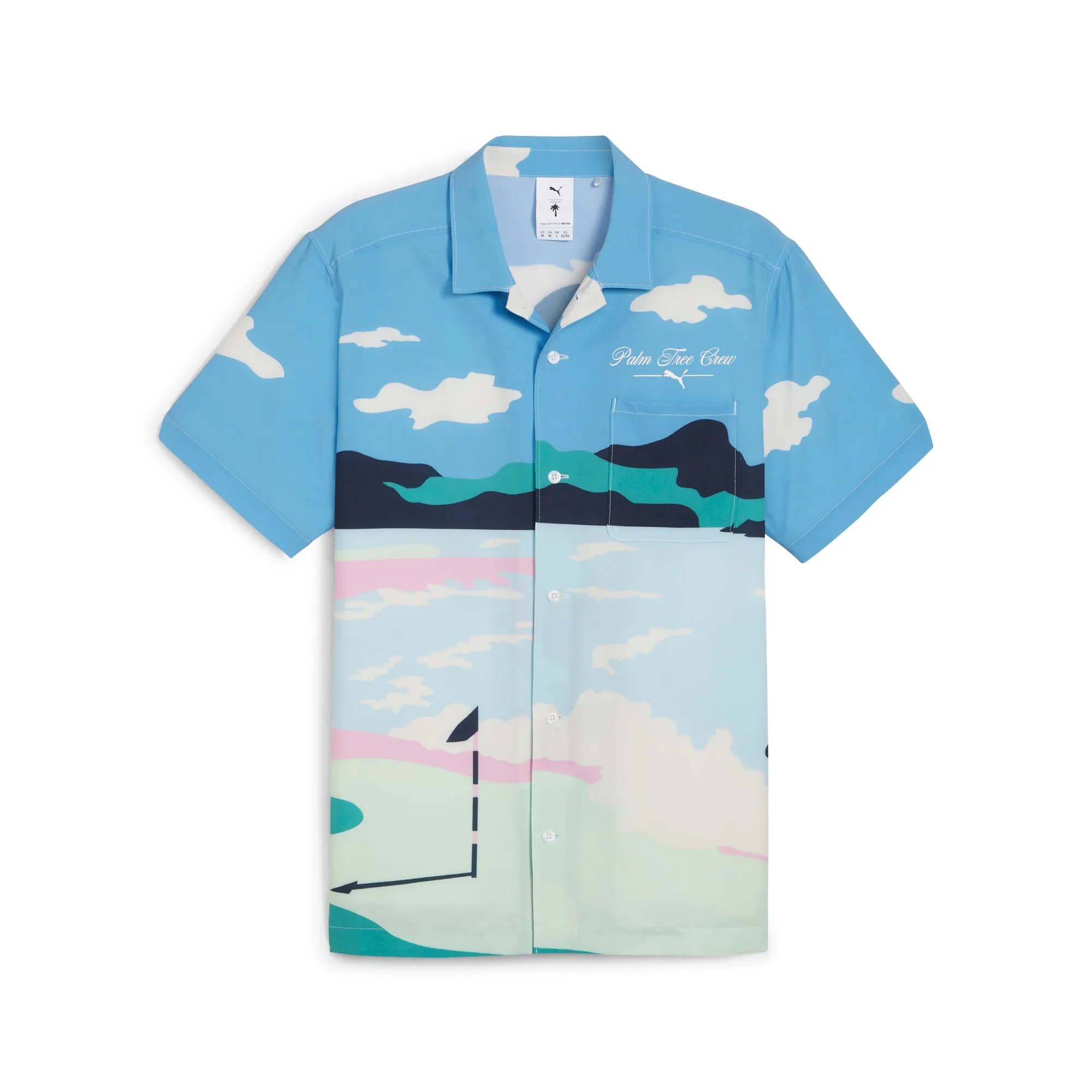 Puma x PTC Open Collar Print Golf Shirt