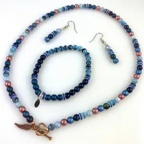 "Classical" Necklace Set (Blues)