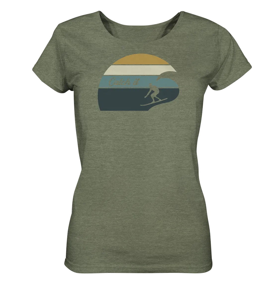 "Sunset Catch It" - Damen Premium Organic Shirt (meliert)