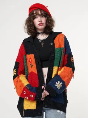 Rainbow Patchwork Cardigan