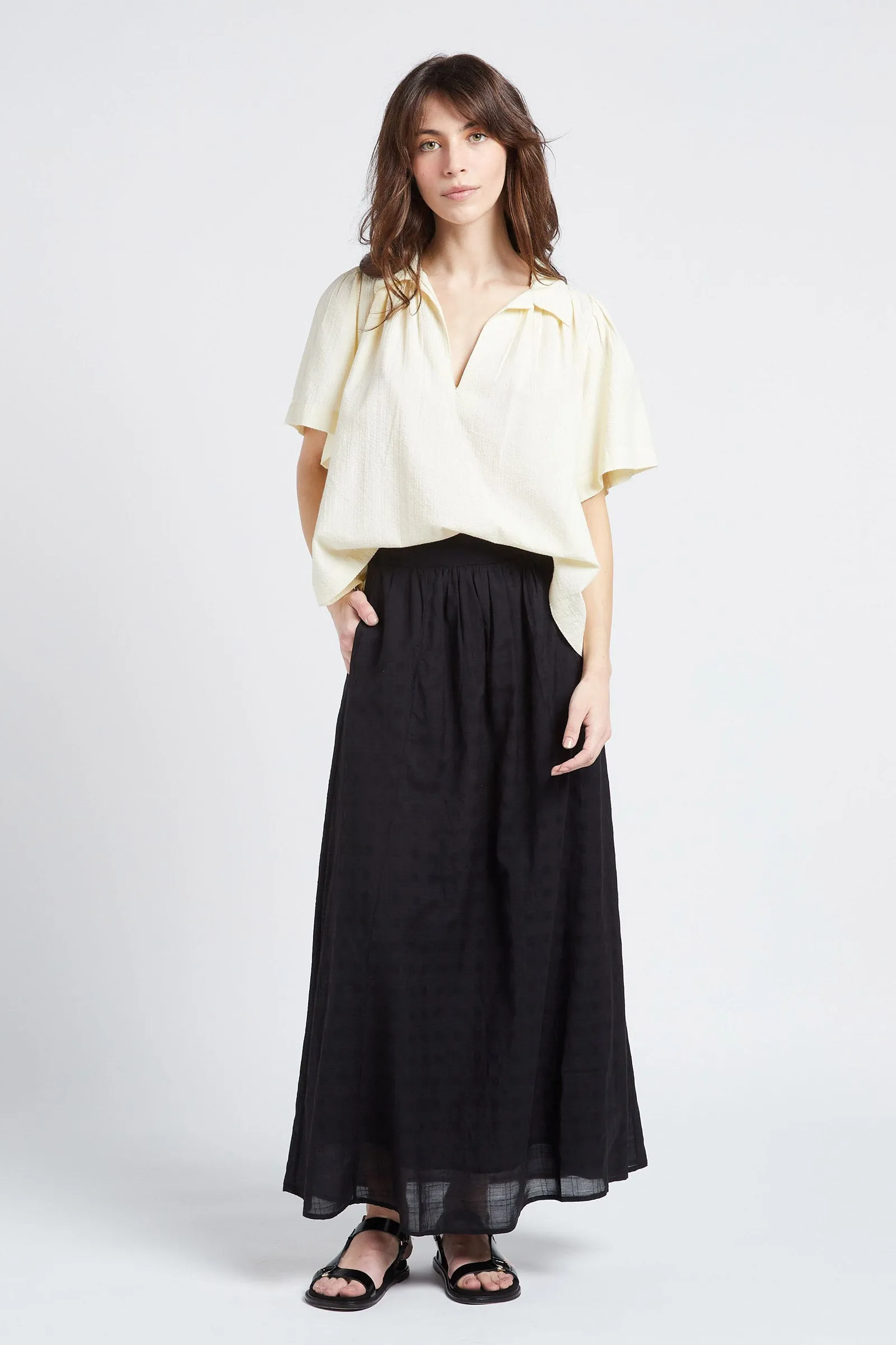 Raquel Cotton Jacquard Skirt