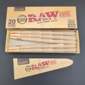 RAW Single 70/24 Cones - 20 Pack