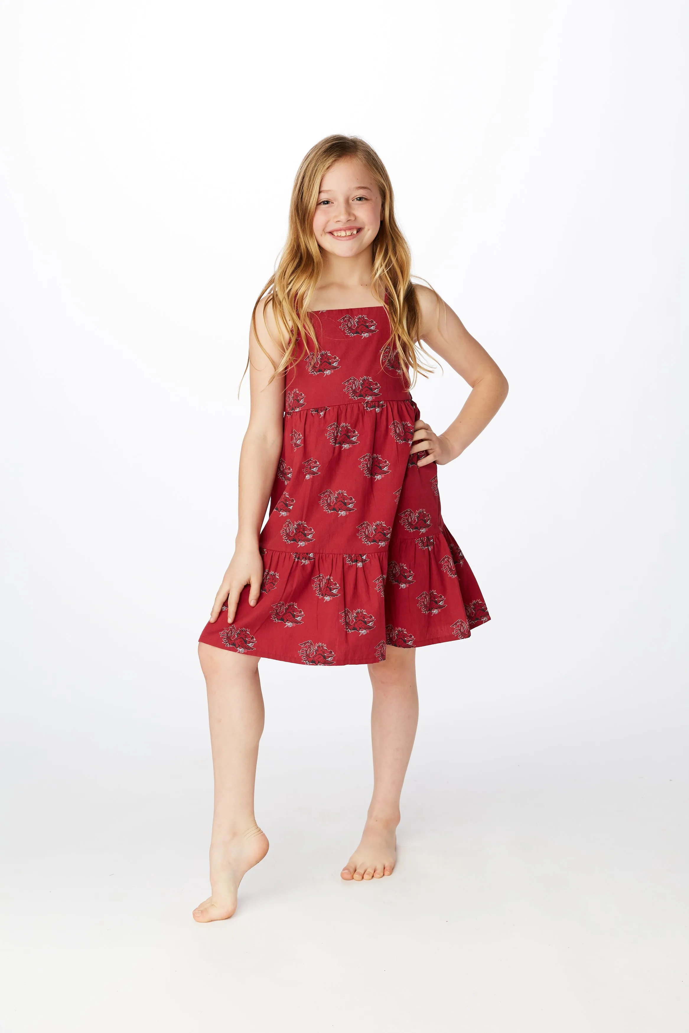 SE Girls Gamecock Tiered Dress