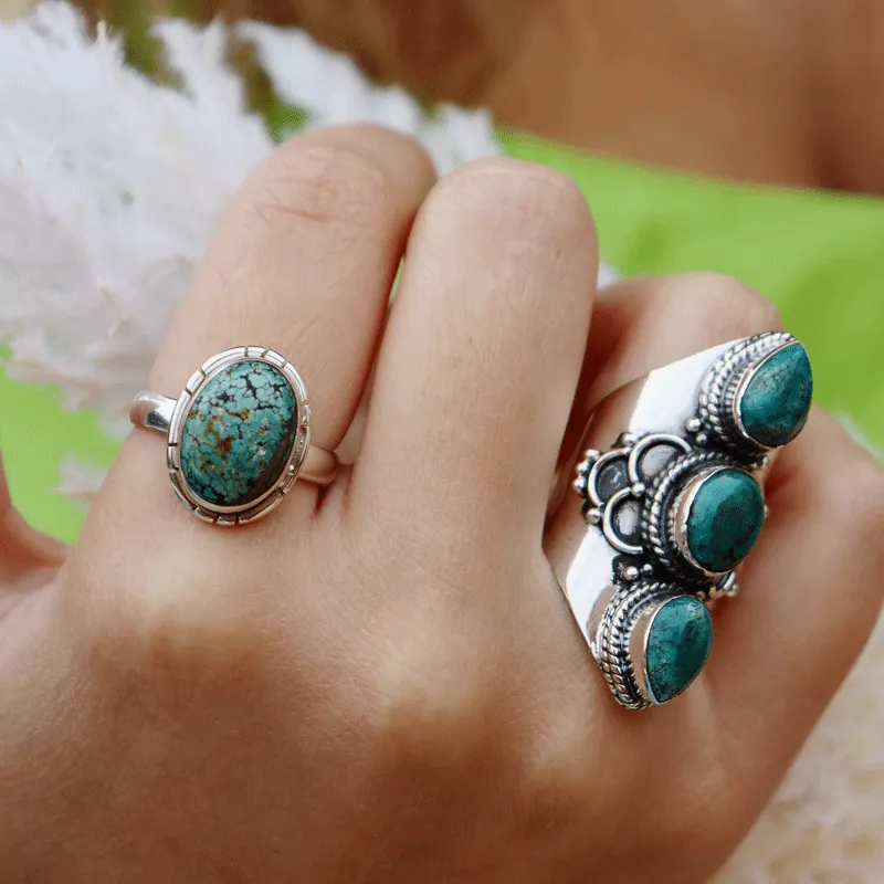 Serene Turquoise Bohemian Style Ring