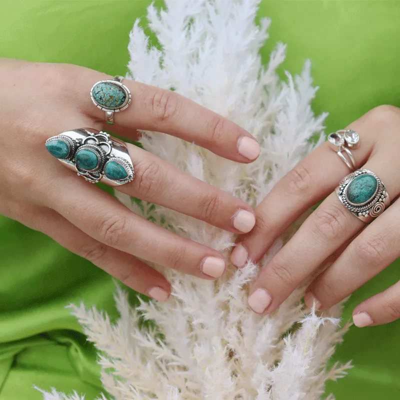 Serene Turquoise Bohemian Style Ring