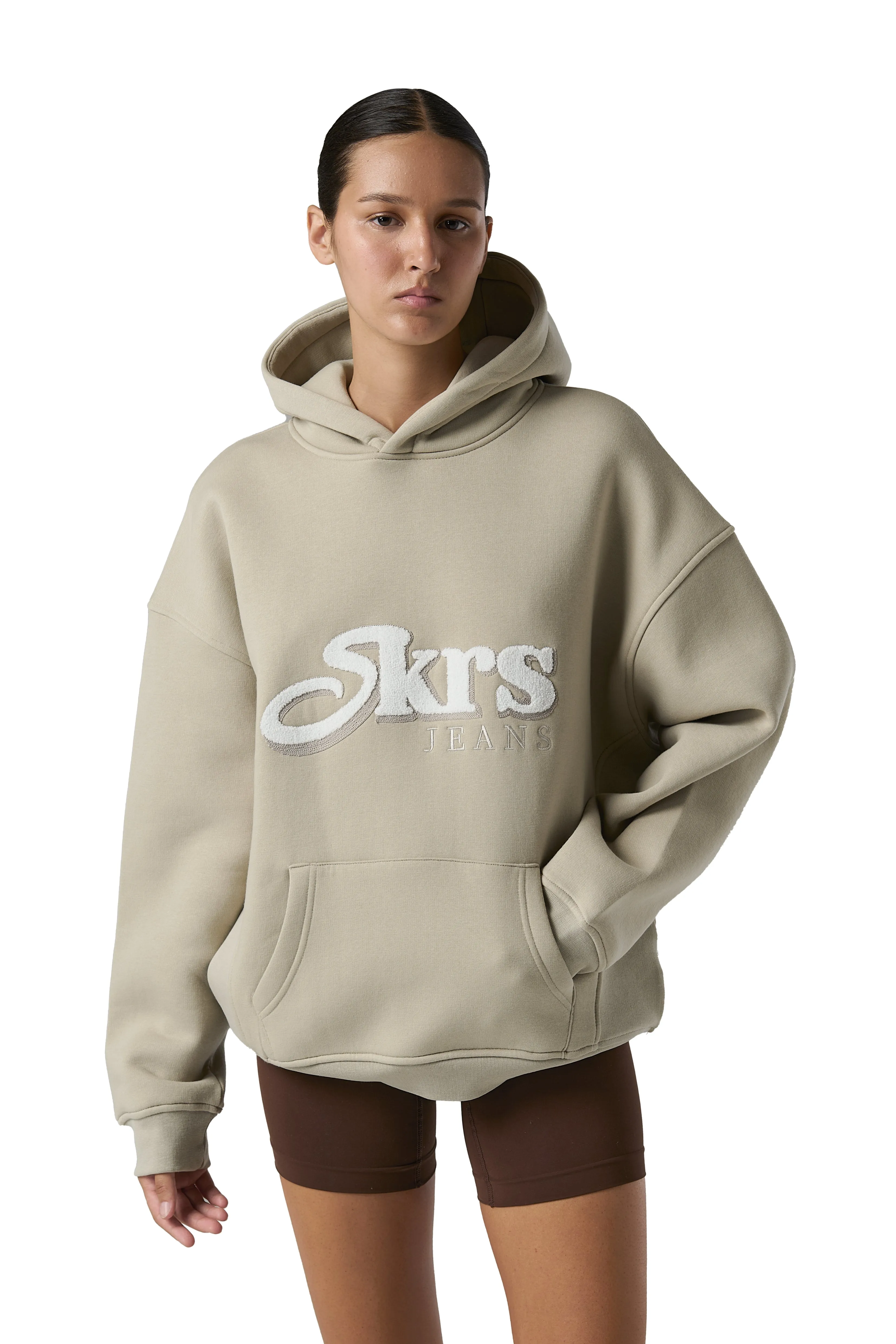 SKRS Jeans Hoodie in Foggy