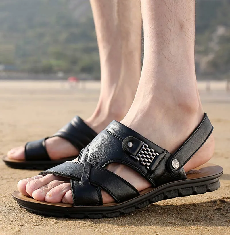 Spring Dual Leather Sandal