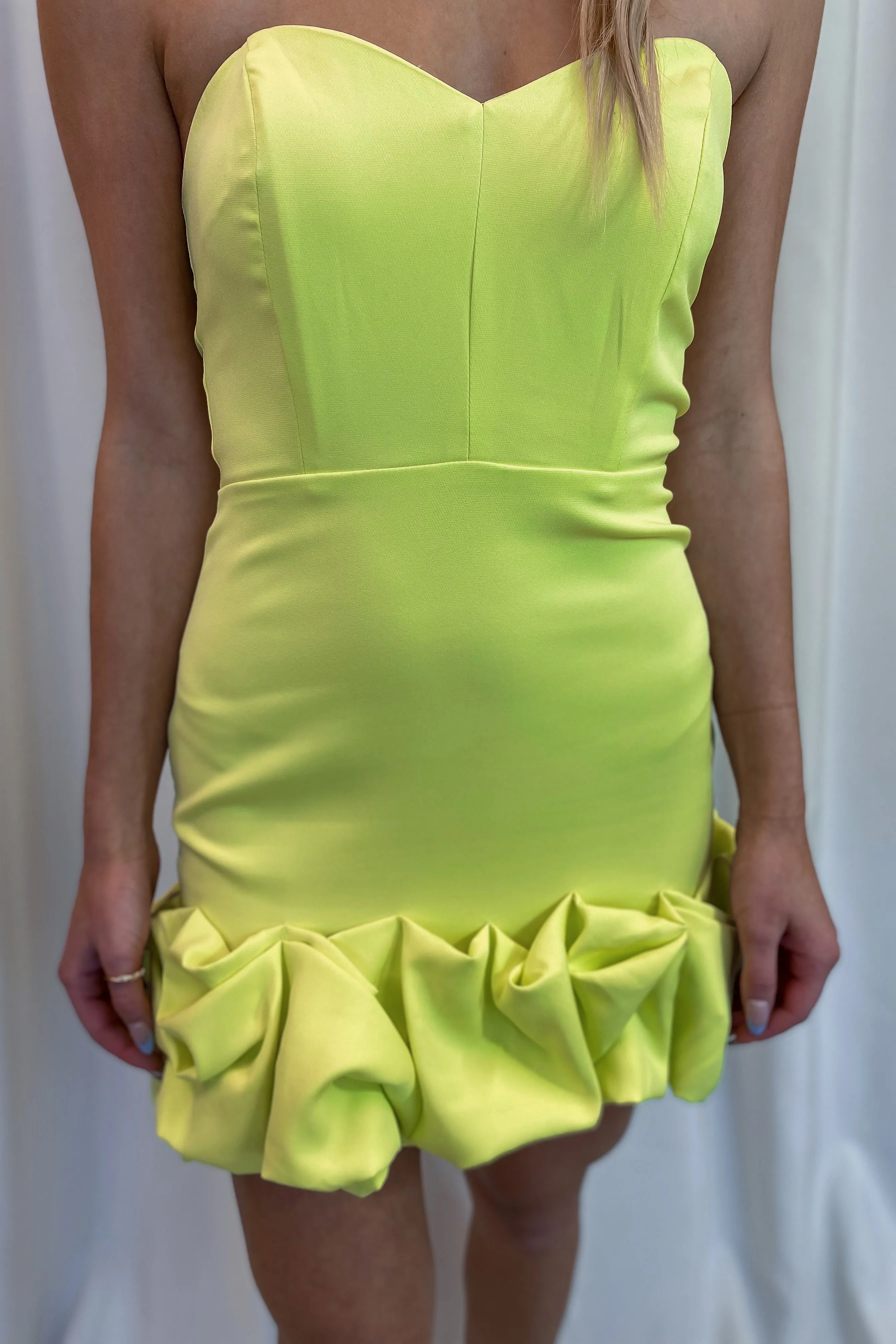 Spring Fling Ruffle Dress Lime- FINAL SALE