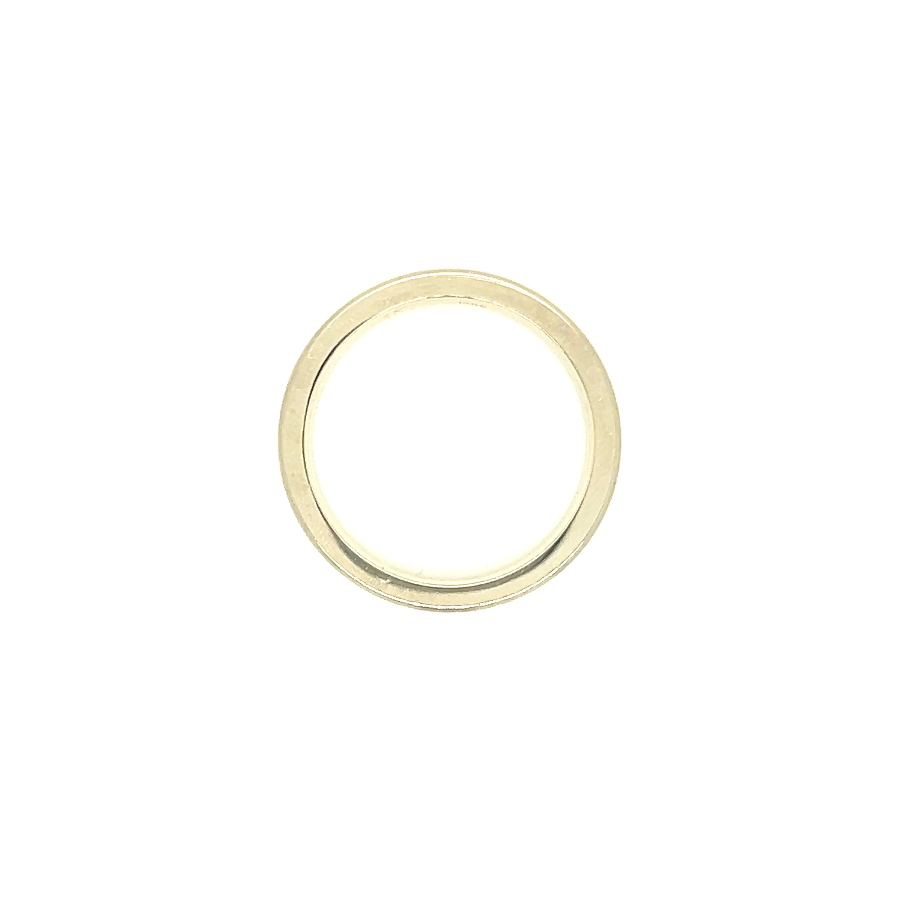 Two-Tone 4mm Ring with Comfort Fit in 14K White and Yellow Gold