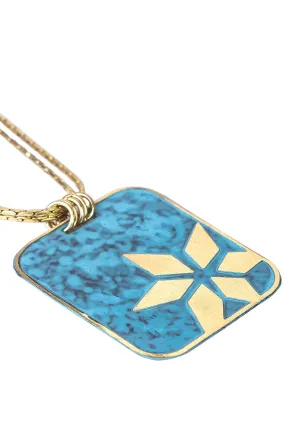 Vaatika dog tag necklace, blue