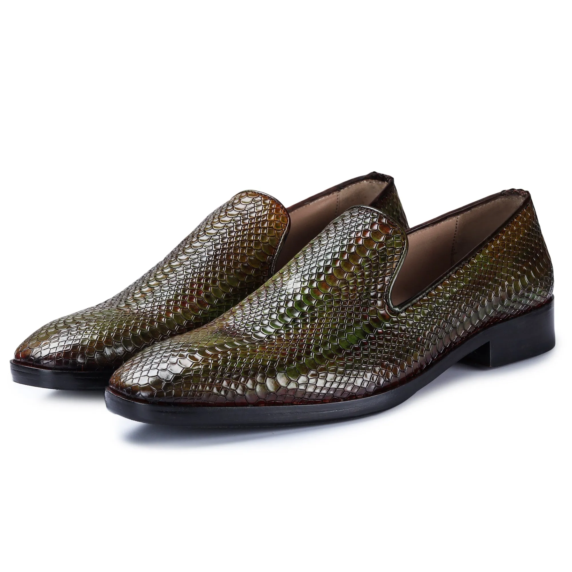 Venetian Loafers - Python Green