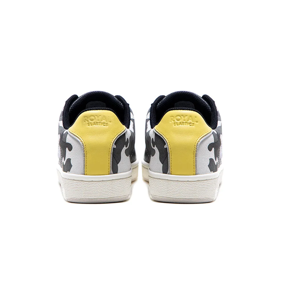 Women's Icon OG Black Yellow Logo Leather Sneakers 91933-553