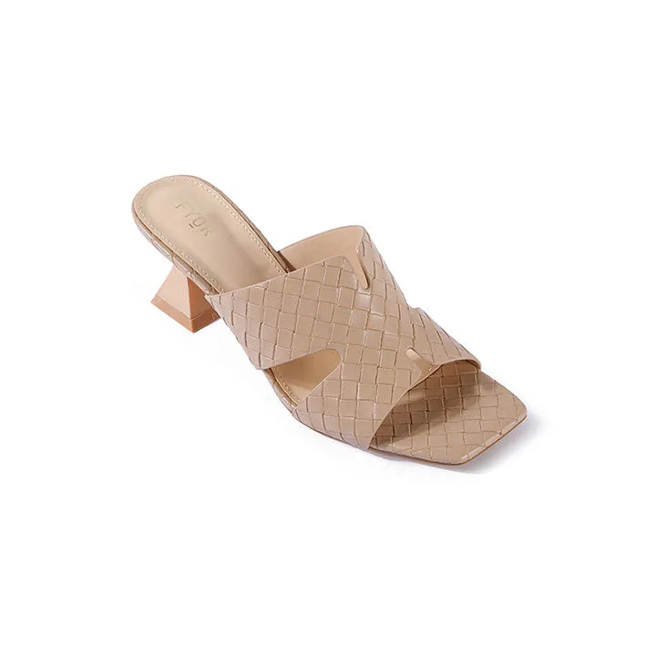 Woven Spool Heel Sandal BB 12