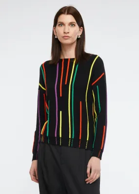 Zaket & Plover - Ottoman Stripe Jumper - Black