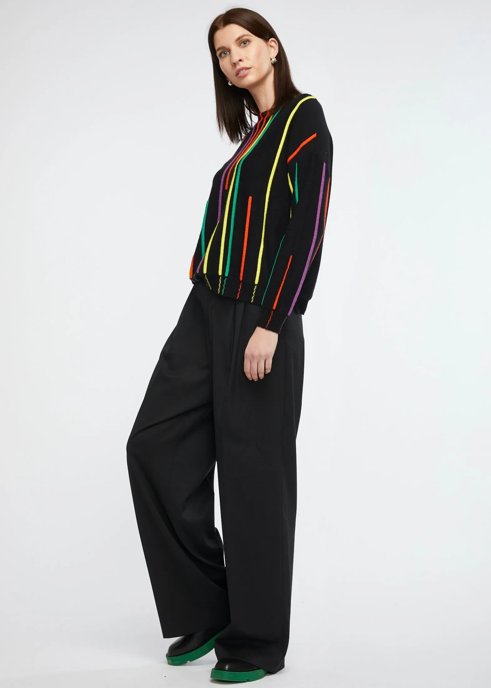 Zaket & Plover - Ottoman Stripe Jumper - Black